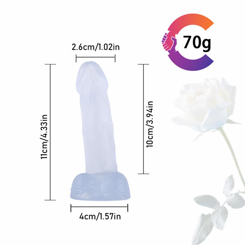 Small Realistic Dildo 4.5 inch Mini Penis, G-Spot Stimulation Dildos Prostate Massager Clear Lifelike Mini Dildo Texture Double-Layer Beginner Waterproof Silicone Butt Plug Dildo Sex Toys for Couples