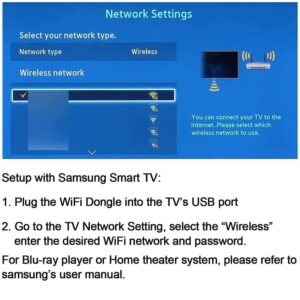 Meslauth WiFi Adapter TV LAN for Samsung Smart TV, Wireless Capable WLAN USB, Compatible WIS12ABGNX WIS09ABGN