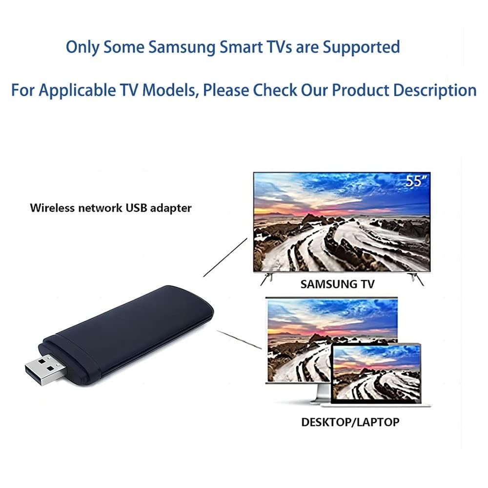 Meslauth WiFi Adapter TV LAN for Samsung Smart TV, Wireless Capable WLAN USB, Compatible WIS12ABGNX WIS09ABGN