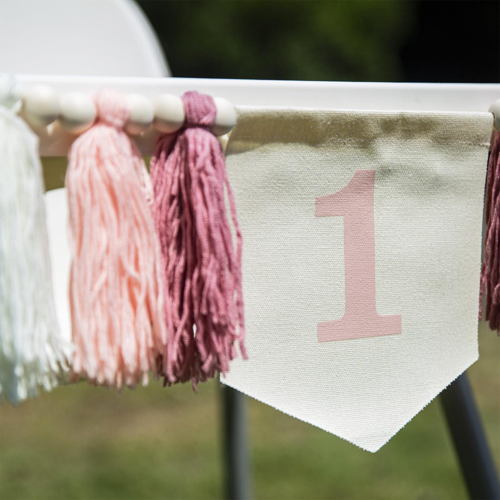 Pink 1st Birthday high chair Banner - First Birthday Decorations For Girl'S 1st Birthday, Blush Pink Cake Smash Garland, Boho 1st Birthday Decor, 1st Birthday Tassel Banner, 1st Birthday Photo Booth