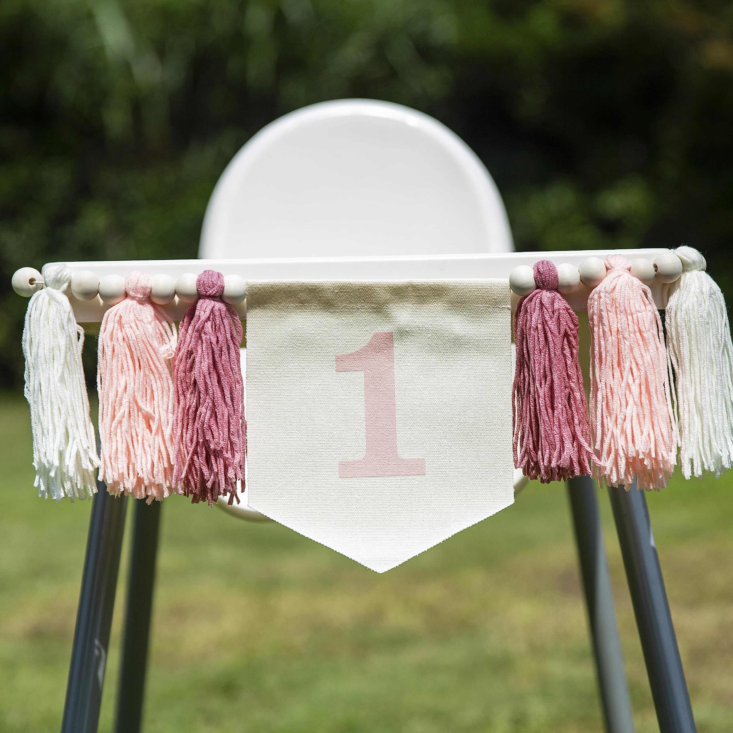 Pink 1st Birthday high chair Banner - First Birthday Decorations For Girl'S 1st Birthday, Blush Pink Cake Smash Garland, Boho 1st Birthday Decor, 1st Birthday Tassel Banner, 1st Birthday Photo Booth