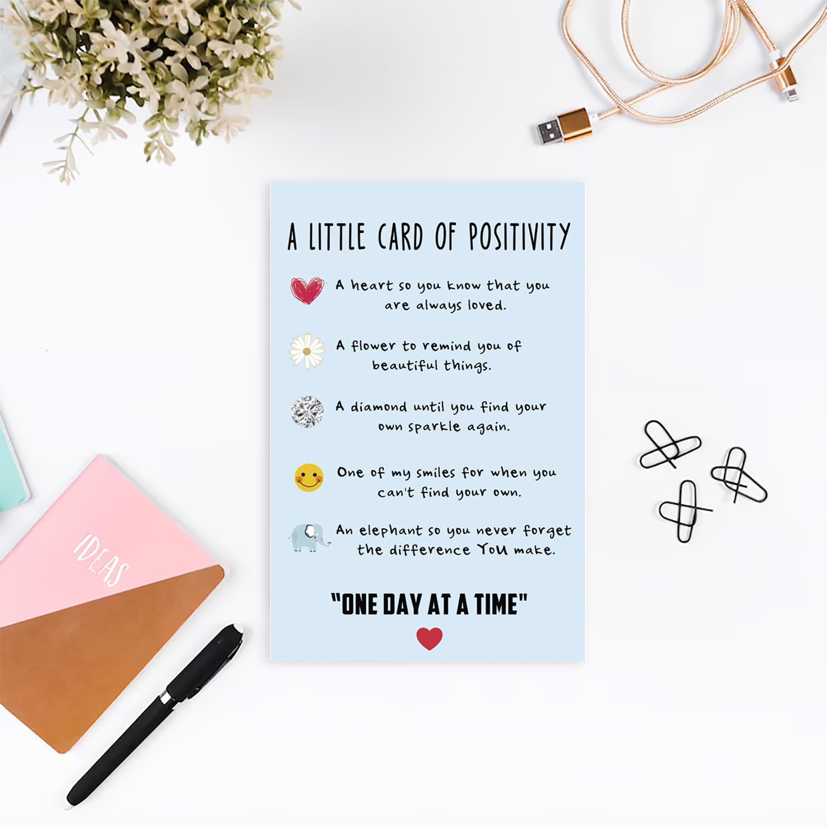 Ziwenhu Lovely Positivity Inspirational Card Gifts for Best Friends, Humor Positive Affirmation Cards for Women Men, Funny Encouragement Greeting Cards for Kids, Self Confidence Card