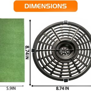 BeranWung 5QT Round Air Fryer Crisper Plate Tray for Ultrean 4.2QT/Gowise USA/PowerXL/Dash/Chefman Air Fryers, Upgraded Nonstick Air Fryer Grill Plate Pan Griller Rack Grate for 5 Quart Air Fryer