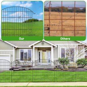 Decorative Garden Metal Fence 5 Pack, 32 in (H) x 11.8 ft (L) No Dig Dog Animal Barrier for Yard, Animal Ground Stakes Fencing for Garden, Patio, Flower Bed