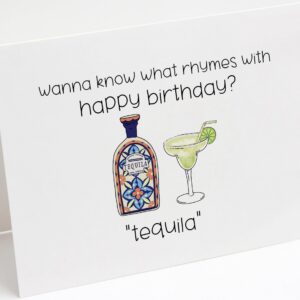 Funny Happy Birthday Card For Men & Women. Punny Joke Alcohol Birthday Card. Liquor, Tequila, Margarita Birthday Card For Drinkers. Best Friend Birthday Card. Day Drinking Birthday Card.