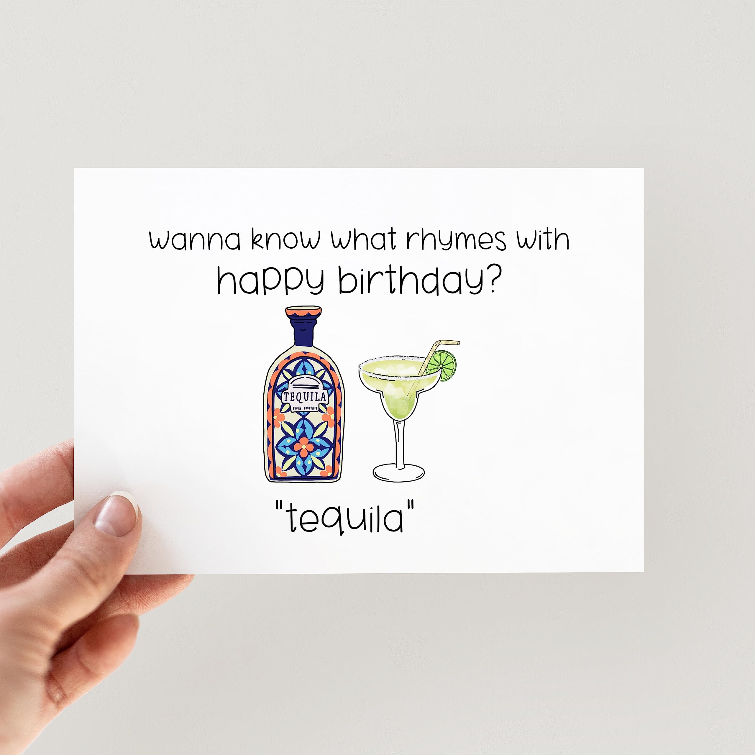 Funny Happy Birthday Card For Men & Women. Punny Joke Alcohol Birthday Card. Liquor, Tequila, Margarita Birthday Card For Drinkers. Best Friend Birthday Card. Day Drinking Birthday Card.