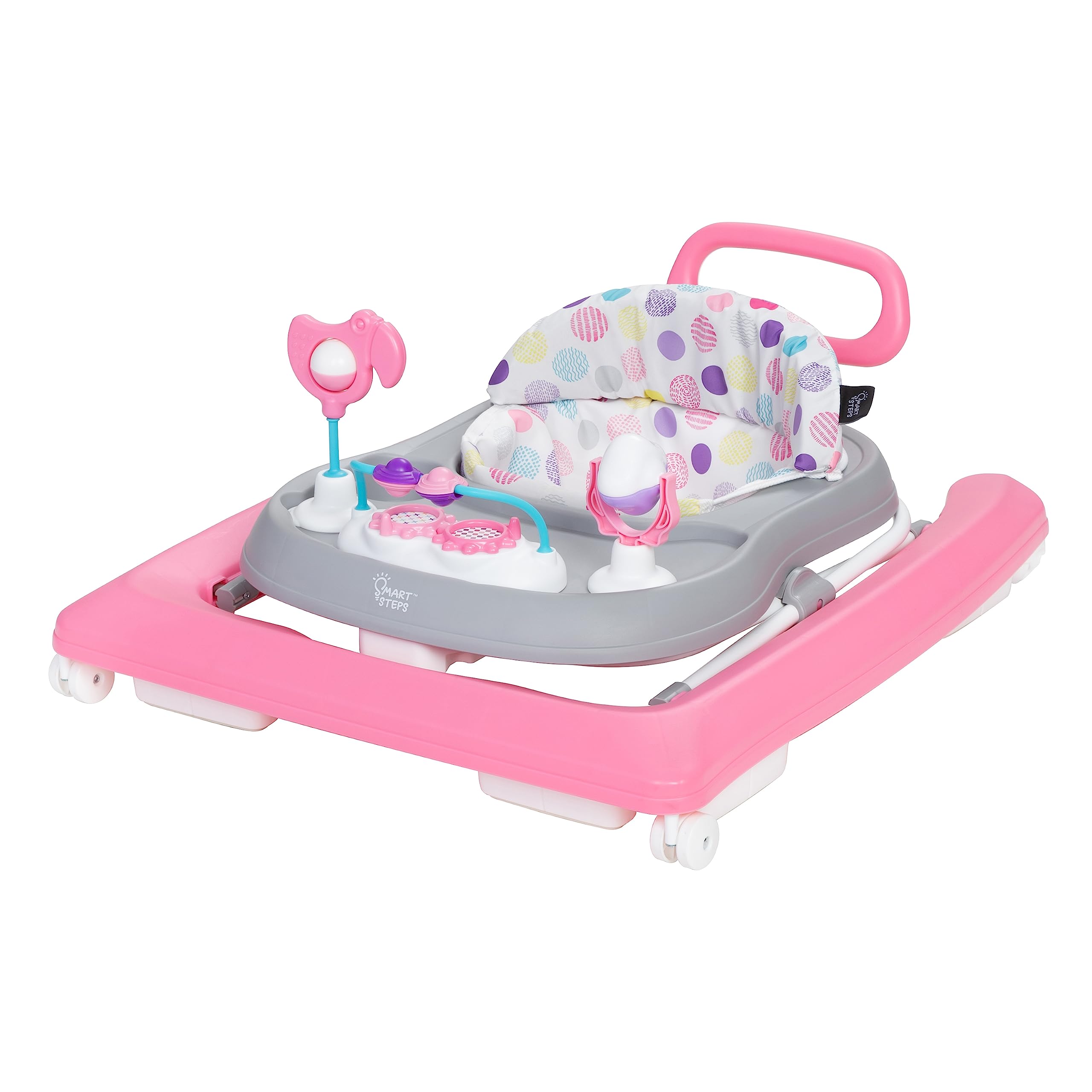 Smart Steps PLUS 2-in-1 Walker with Deluxe Toys, Orbits Pink