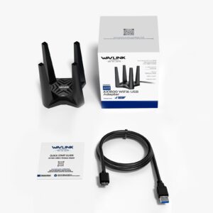 AX1800 USB WiFi 6 Adapter for Desktop PC, Dual Band 5GHz+2.4GHz PC WiFi Adapter with 4x3dBi High Gain Antennas, MU-MIMO, OFDMA, WPA3, Supports Windows 11/10, Magnetic Base Design