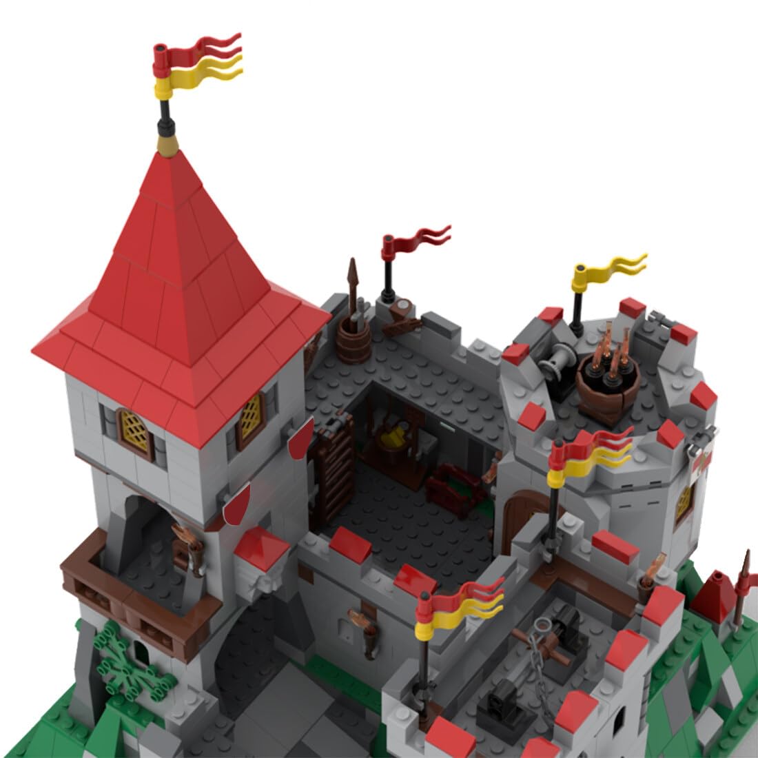 DECI Medieval Castle Building Blocks MOC Set Street Scene Model Building Blocks Set Mini Architecture Display (1000PCS)