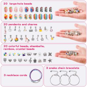 Decorative Bracelet Making Kit Beads, Christmas Gift for Girls, Toys for Girls,Girls Toys,Mermaid Artwork Gift Set, Ideal for Girls and Teenagers Aged3 4 5 6 7 8 9 10 1112, Jewelry Making Supplies