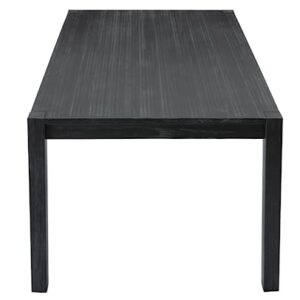 Kmax Dining Table Farmhouse Wood Kitchen Table Rectangular Table for Living Room,Dining Room,59”x35.5”x30” Inches,Black