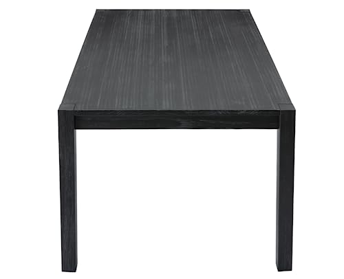 Kmax Dining Table Farmhouse Wood Kitchen Table Rectangular Table for Living Room,Dining Room,59”x35.5”x30” Inches,Black