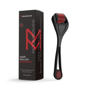 Scalp Hair Roller Black w/Red 540 Stainless Steel Beauty Roller by MOOKARDILANE Face Home Use