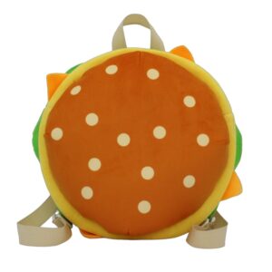 Burger Bag - Spacious Soft Plush Backpack with Adjustable Straps, for Travel and more (12x12 inch)