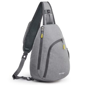 g4free rfid sling bag crossbody backpack casual chest shoulder daypack gym bag for hiking travel 7l(light gray)