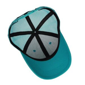 Waykingo Miami Hats for Men Womens Apparel Embroidered Adjustable Baseball Cap Trucker Hat Sky Blue