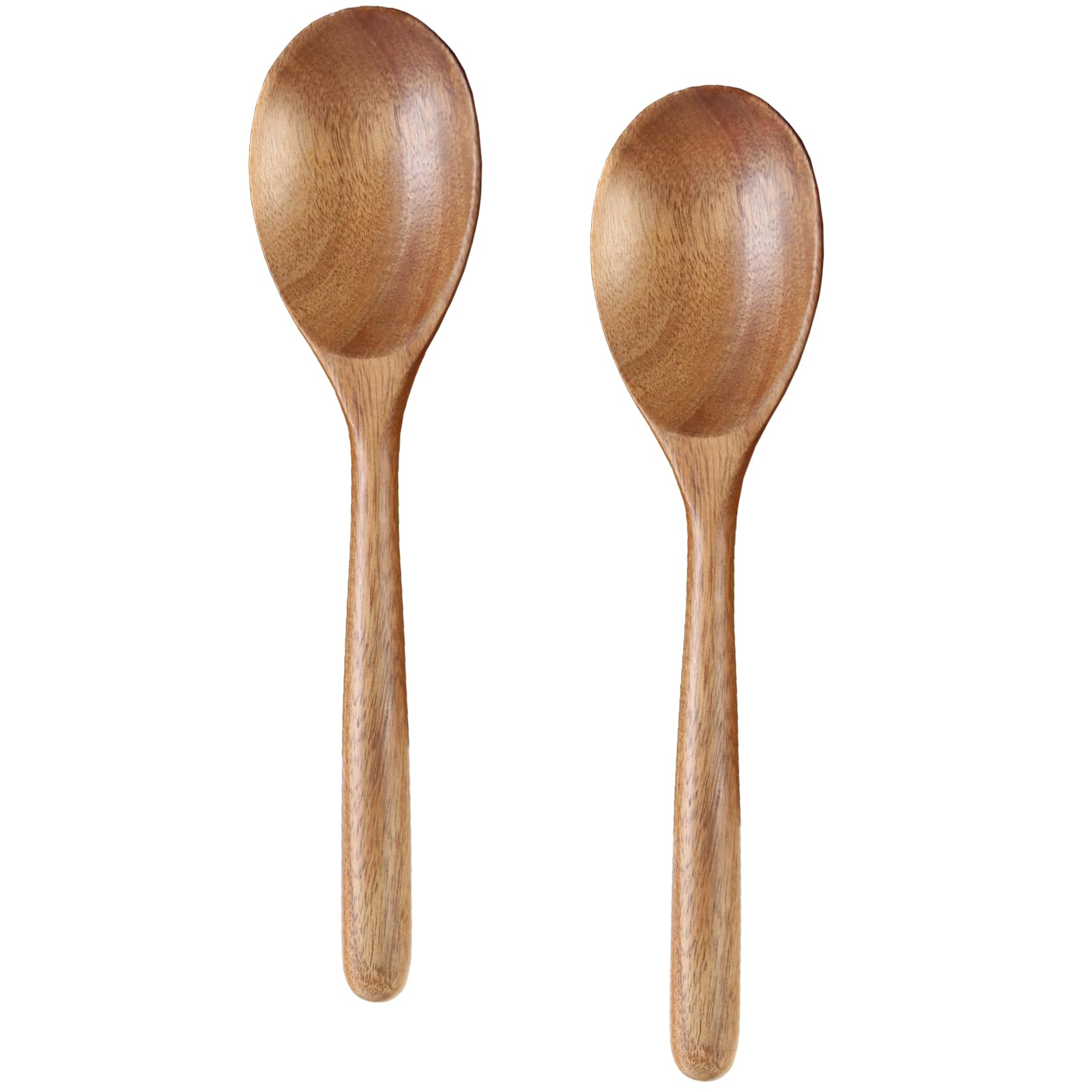 MornHalo 2PCS Acacia Wooden Spoons For Cooking 12-inch Smooth Finish Cooking Spoons-Comfortable Grip Wood Spoons for Cooking - Non-Stick Wooden Cooking Utensils Wooden Spoons Cooking