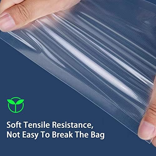 Vacuum Sealer Bags, 6"*8" 50 Pcs Heavy Duty Pre-Cut Design Commercial Grade Food Sealable Bag for Heat Seal Food Storage, Boilsafe to 280°F Freezable, Great for Storage, Meal Prep and Sous Vide…