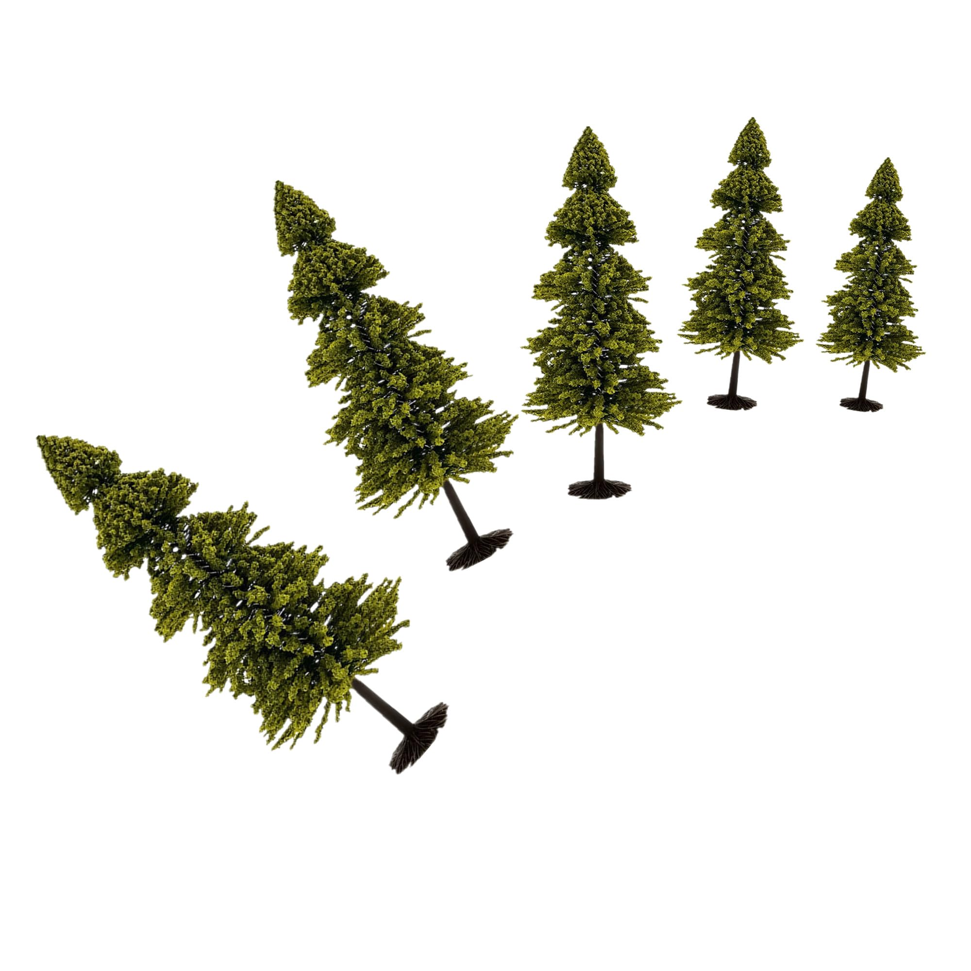 alblinsy 10pcs Green Scenery Landscape Model Cedar Trees Train Scenery Landscape Pine Miniature Diorama Trees Mixed Model for Road Architecture Building DIY Decoration