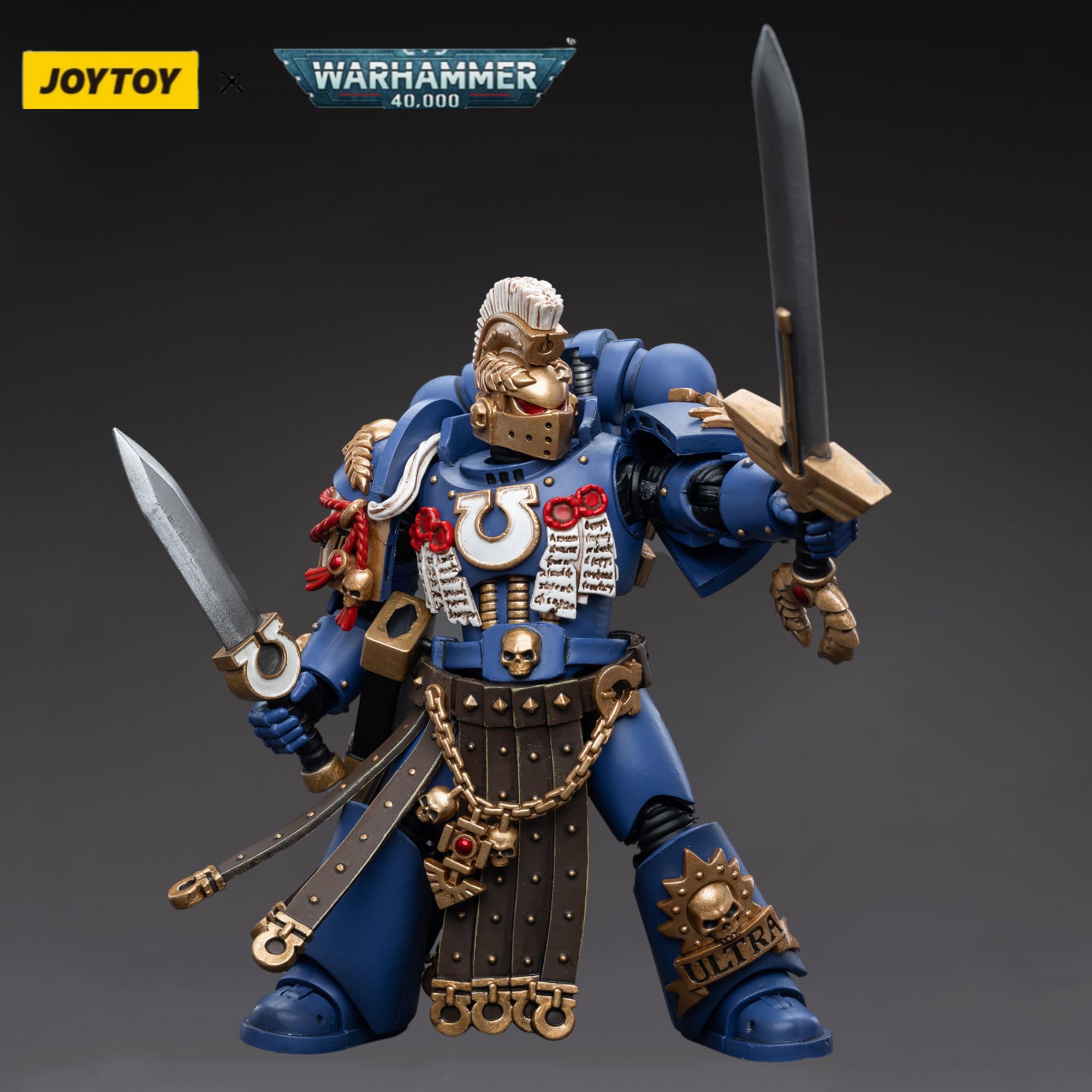 JOYTOY Warhammer 40,000 1/18 Action Figure Ultramarines Honour Guard Chapter Champion Collection Model Figures (4.88inch)