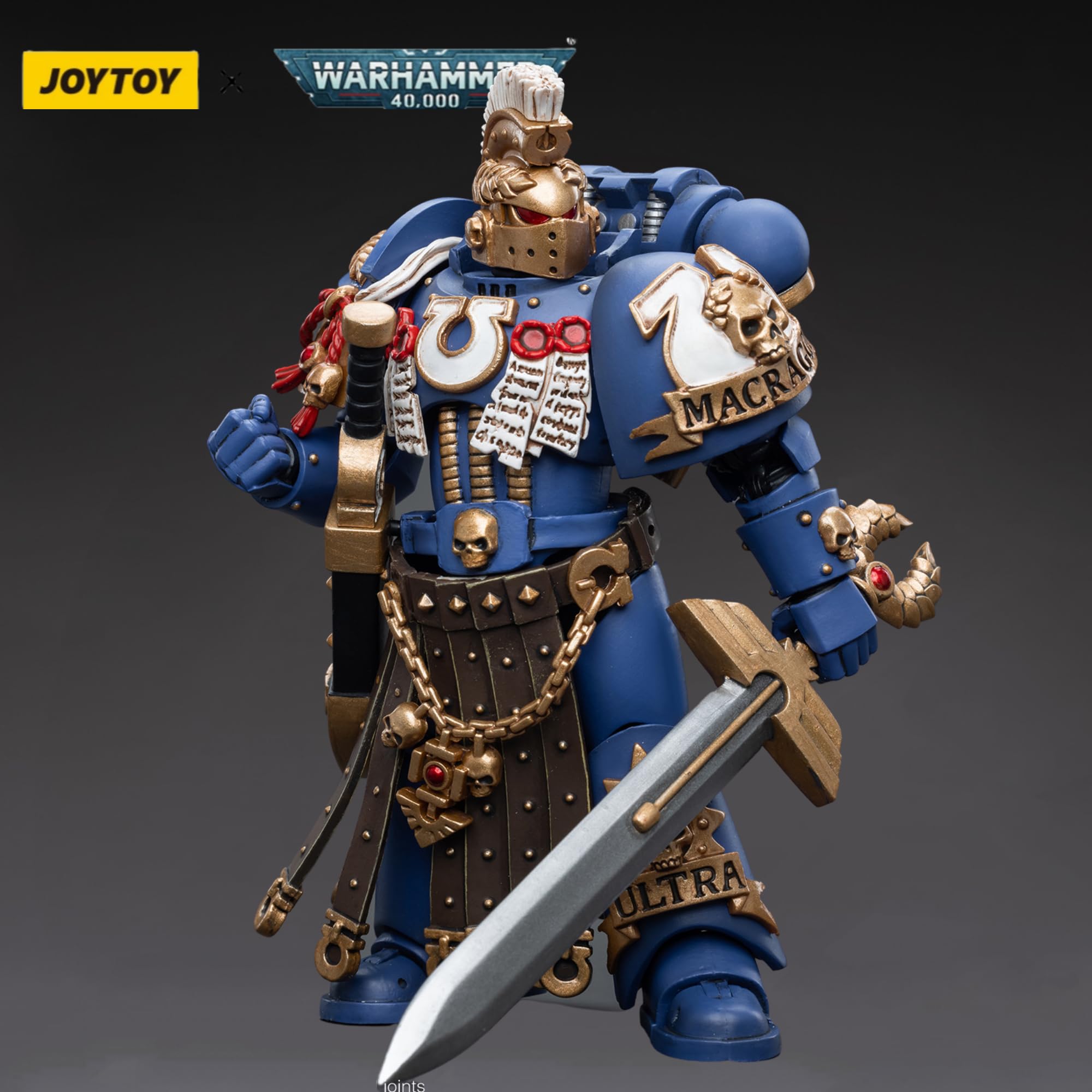 JOYTOY Warhammer 40,000 1/18 Action Figure Ultramarines Honour Guard Chapter Champion Collection Model Figures (4.88inch)