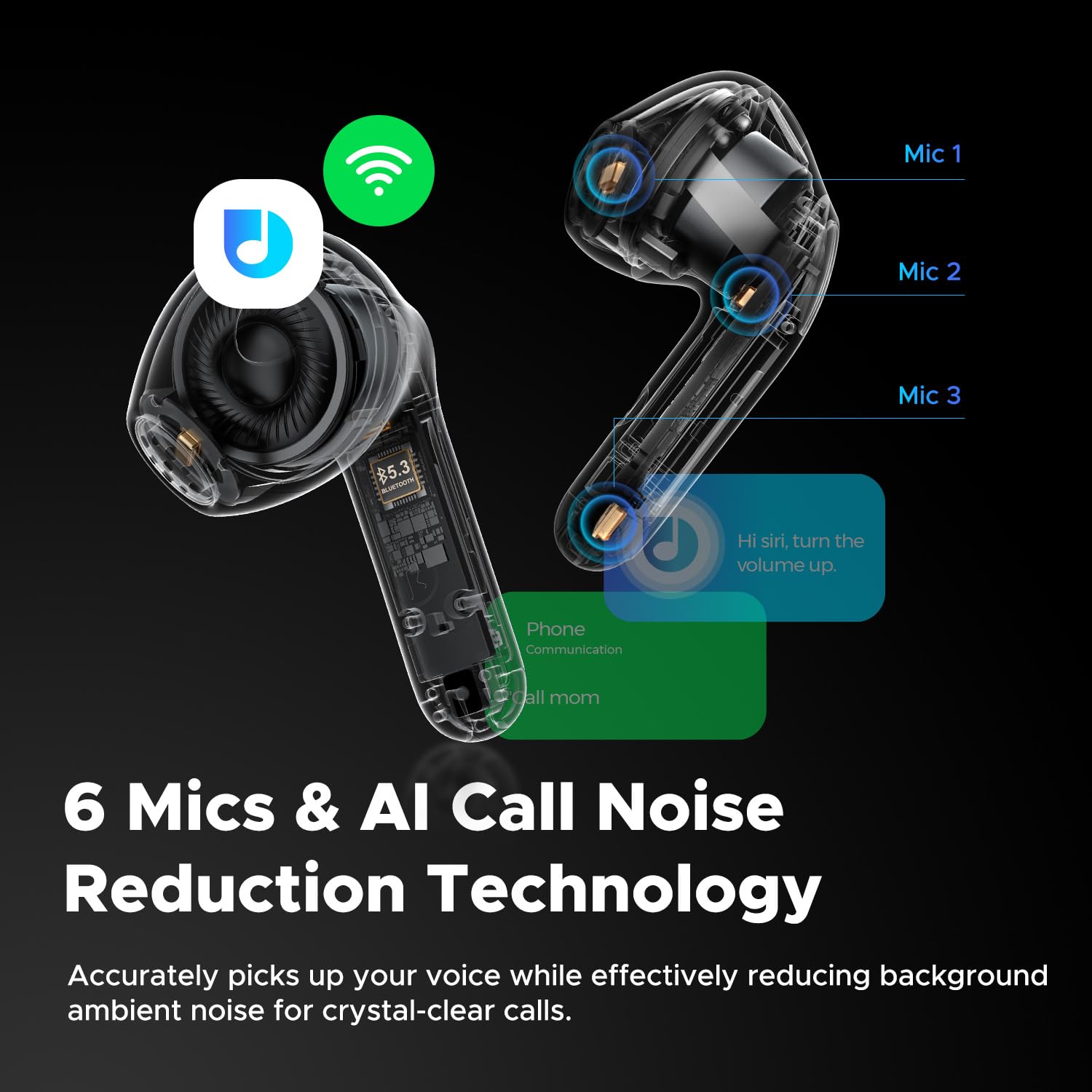 SoundPEATS Air4 Lite Wireless Earbuds, Bluetooth 5.3 Earbuds with Multipoint Connection, Hi-res Earbuds with LDAC &13mm Dynamic Driver, Total 30 Hrs, App Control, 6 Mics, IPX4 Rated