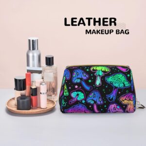 MZERSE Vintage Makeup/Travel/Cosmetic Portable Bag with Zipper, Lightweight Toiletry Bag Case Pouch Compatible With Goth Gothic Hippie Trippy Magic Mushroom, Luxury Cash Pencil Bag Gift