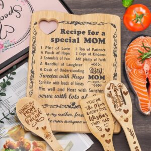 YUEYUQIU Mothers Day Gifts for Mom - Mom Birthday gifts, Thank You Gifts for Mom from Daughter Son, Mom Cutting Board Set Gift, Christmas Gifts for Mom Kitchen Decoration Gifts for Mother