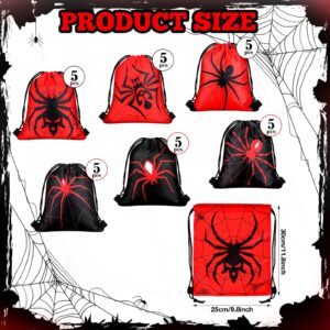 Lothee 30 Pcs Spider Web Drawstring Bags Birthday Party Decoration Spider Goodie Bag Kid Backpack for Birthday Party Supplies (Novel Style)