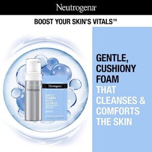 Neutrogena Reusable Gentle Foaming Facial Cleanser Starter Kit, Fragrance-Free Face Wash Concentrate is Gentle Enough for Sensitive Skin, 1 Reusable Pump Bottle & 1 Refill Pack, 7.5 fl. oz