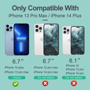 Ivachell 2 Pack compatible with iPhone 13 Pro Max and compatible with iPhone 14 Plus Privacy Screen Protector 28 Degree Anti-Spy Gradient Colorful tempered glass Private Anti-Blue Light Full Coverage Bubble Free Case Friendly HD 6.7 inch - Purple