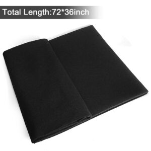 Mililanyo 2 Yard Felt Fabric Sheets Soft Felt Sheet 1.4mm Thick Felt Fabric by The Yards Non-Woven Acrylic Handmade Felt Fabric for DIY Sewing, Arts&Crafts (Black)