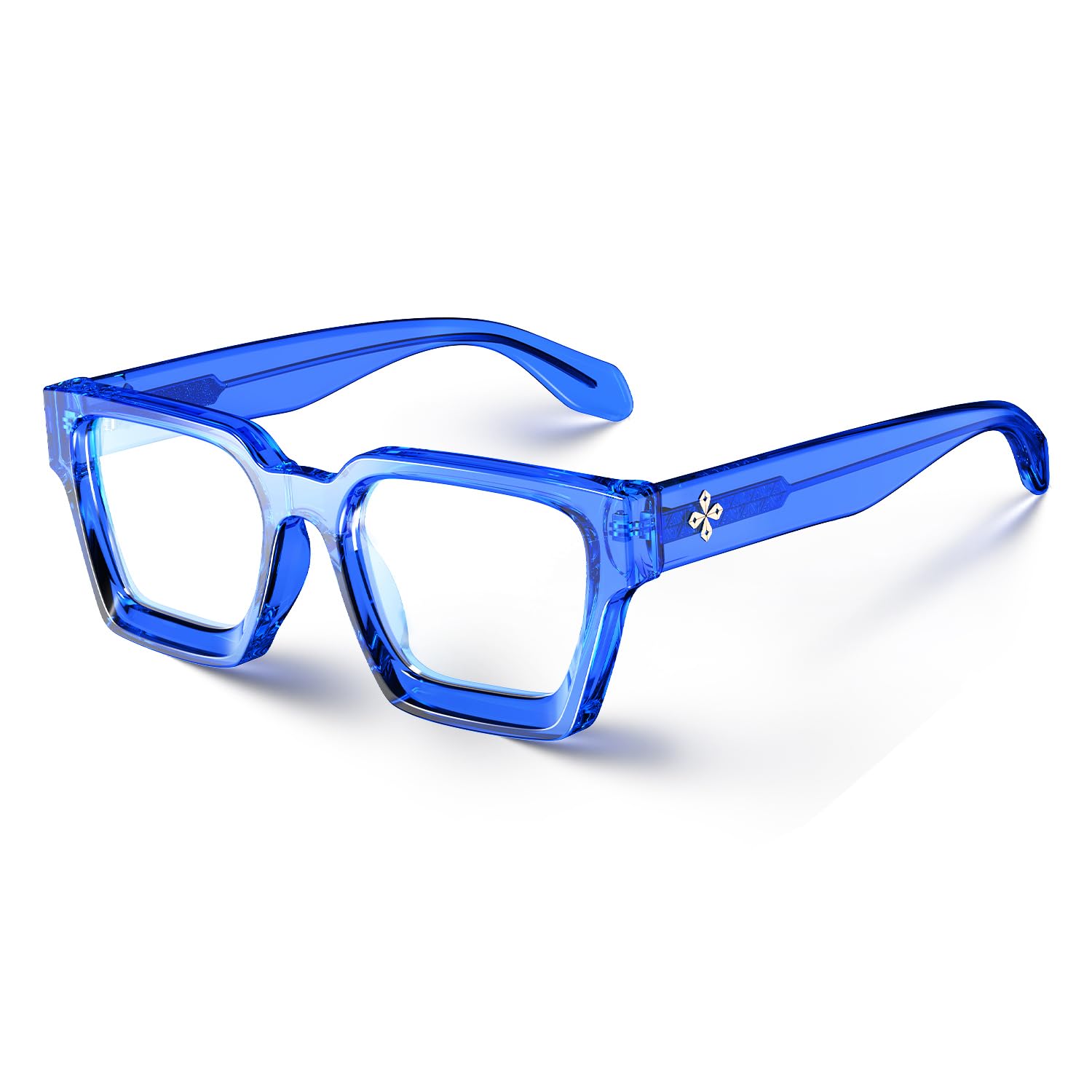 VISOONE Blue Light Blocking Glasses Rectangle Chic Preppy Look MultiColor Frame for Women Men RIVER