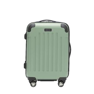 kenneth cole reaction renegade luggage expandable 8-wheel spinner lightweight hardside suitcase, seafoam, 20-inch carry on