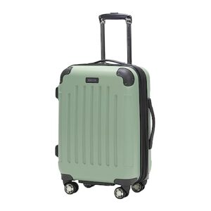 Kenneth Cole REACTION Renegade Luggage Expandable 8-Wheel Spinner Lightweight Hardside Suitcase, Seafoam, 20-Inch Carry On