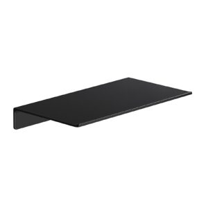 danpoo small floating shelf for wall storage, mini display shelf for collectibles, metal wall shelf for bathroom/living room/kitchen/bedroom(black, 8")