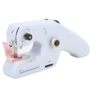 hand held sewing device, electric dual line handheld sewing machine portable hand sewing machine with 24 pcs sewing kit for beginners