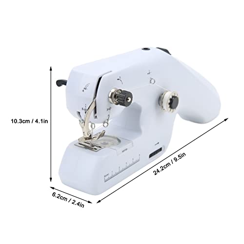 Hand held Sewing Device, Electric Dual Line Handheld Sewing Machine Portable Hand Sewing Machine with 24 Pcs Sewing Kit for Beginners