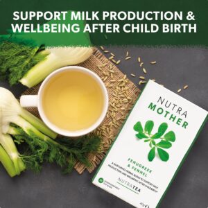 NUTRAMOTHER - Lactation Support Tea | Breastfeeding Tea - Lactation Tea For Increased Breast Milk - Includes Fenugreek, Fennel and Raspberry Leaf - 20 Enveloped Tea Bags - by Nutra Tea - Herbal Tea