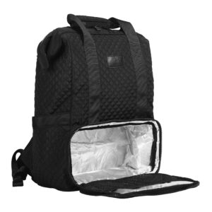 taskeACTIVE backpack with mealprep compartment, laptop area, drink holder, internal mesh compartments, luggage strap (Black)