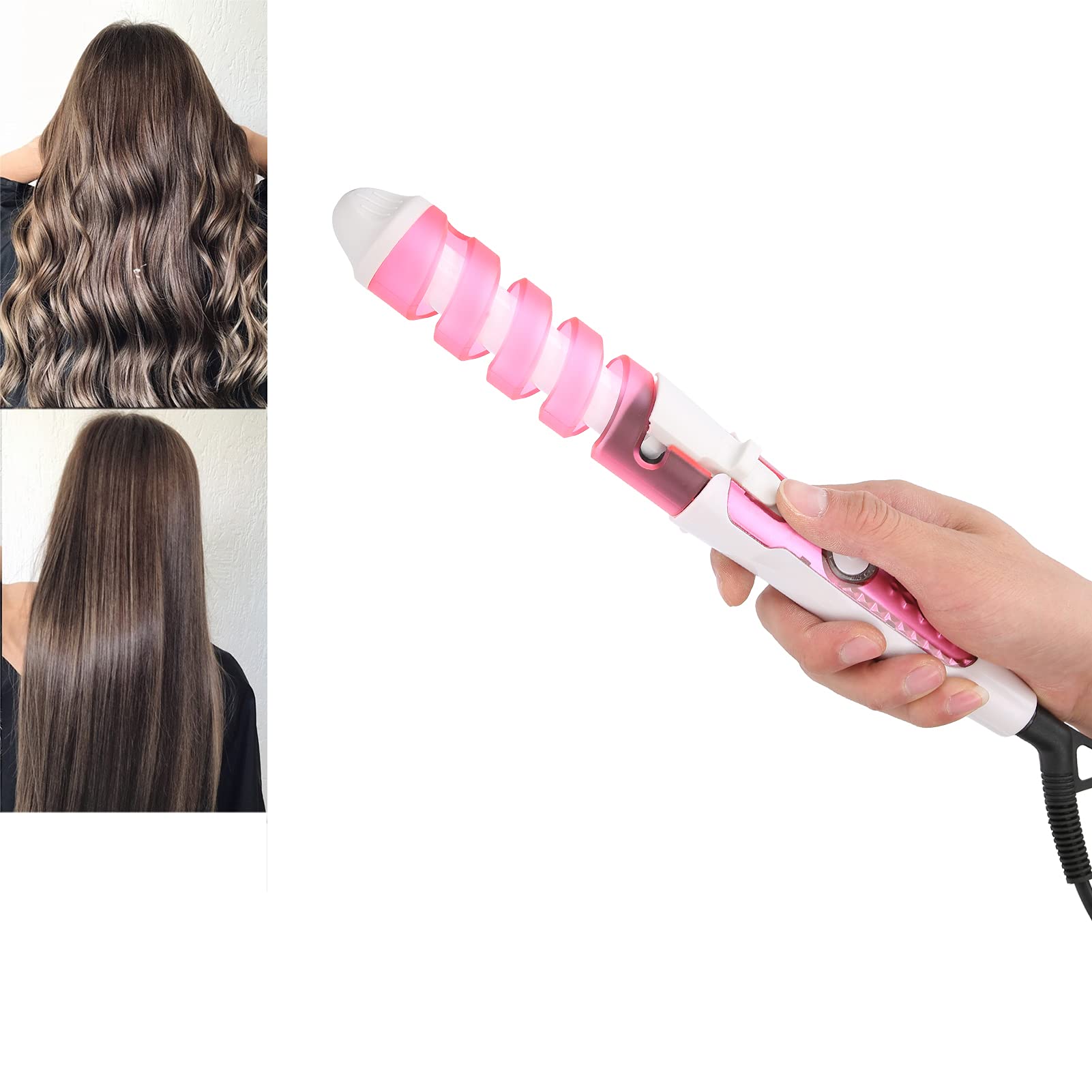 Spiral Curling Iron Electric Curling Iron, Spiral Hair Curler, Curling Iron, Hair Styling Tool (EU Plug)