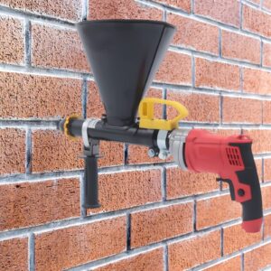 awolsrgiop 700W Electric Mortar Grout Gun for Brick Pointing Cement Applicator Caulking Cement Applicator Tile Grouting Cement Applicator Grouting Tool Caulk w/ 2 Nozzle