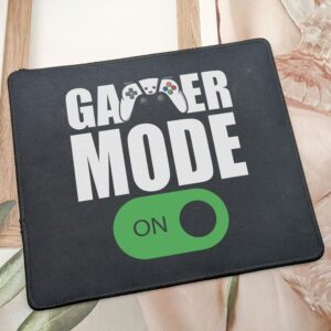 Gamer Mode On - Gamer Fathers Day for Men - Mouse Pad 9.5 x 7.8 Inch - Video Gamer Mousepad - Funny Video Games Gift for Gaming Lovers