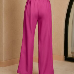 GRAPENT Trouser Pants for Women Womens Trouser Pants Hot Pink Outfits for Women Hot Pink Pants for Women Hot Pink Outfit Hot Pink Clothes Color Magenta Size S Small Size 4 Size 6