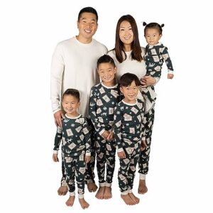 burt's bees baby baby family jammies matching holiday organic cotton pajamas, letters to santa, mens medium