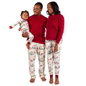 burt's bees baby baby kids 2-piece family jammies matching holiday organic cotton pajamas, santa's sleigh, 8 years