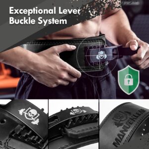 Lever Belt Weightlifting, Leather Lever Belt for Men & Women Powerlifting Lever Belt with 10mm Back Support, Weight Lifting Belt for Weightlifting, Deadlifts, Squat