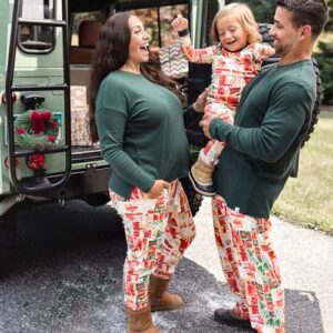 Burt's Bees Baby Baby Family Jammies Matching Holiday Organic Cotton Pajamas, All Wrapped Up, Womens Large