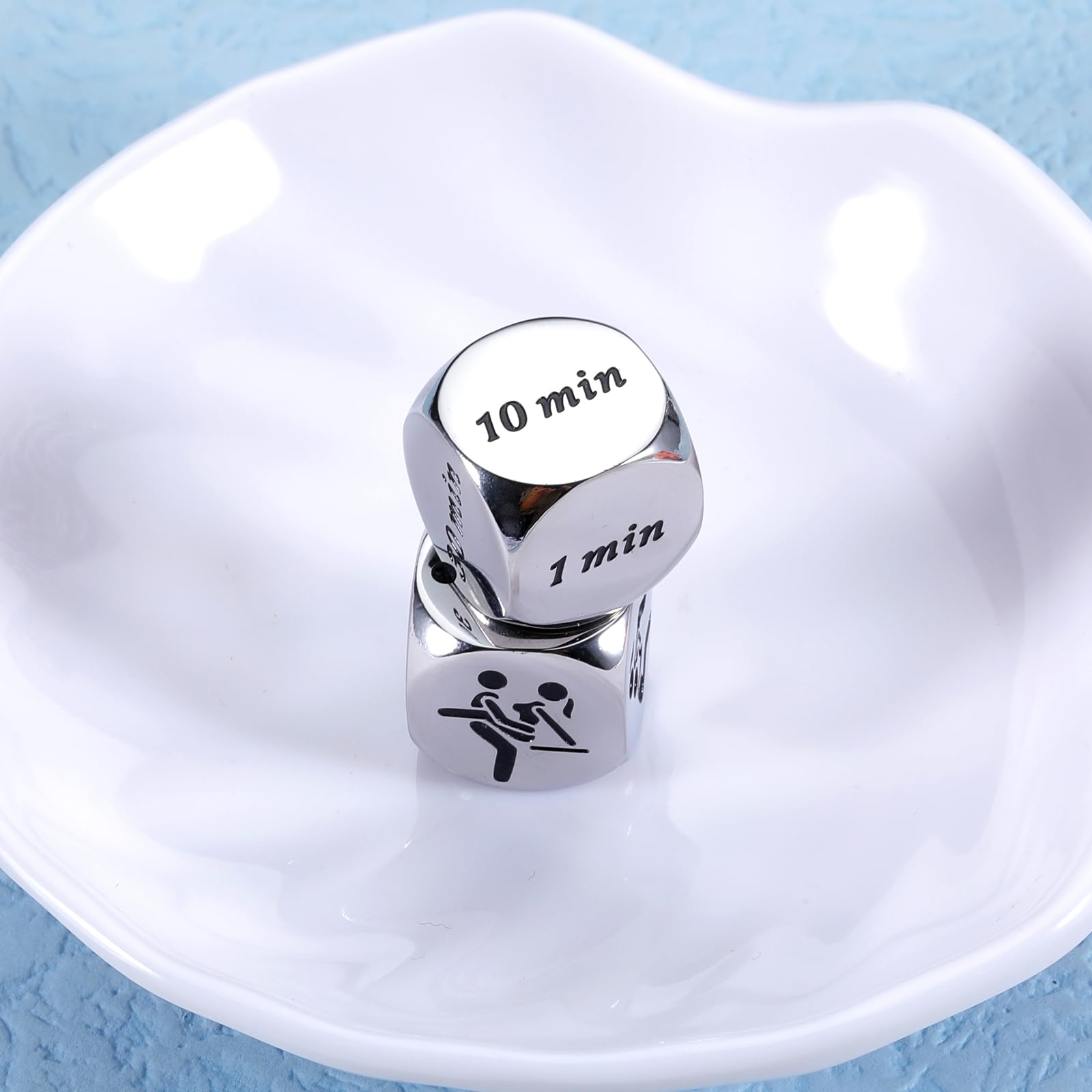 2 PCS Date Night Idea Couple Gifts for Women Men Valentines Day Gifts Minute Love Decision Dice for Him Her Naughty Game Dice Fun Dice for Adults Birthday Christmas Wedding Anniversary Engagement Gift