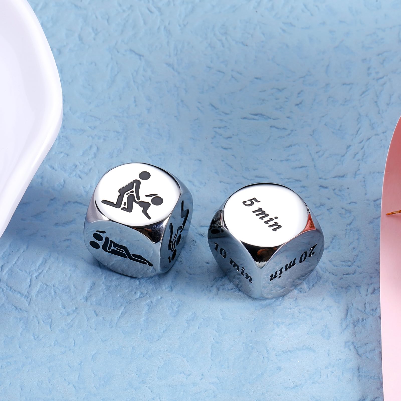 2 PCS Date Night Idea Couple Gifts for Women Men Valentines Day Gifts Minute Love Decision Dice for Him Her Naughty Game Dice Fun Dice for Adults Birthday Christmas Wedding Anniversary Engagement Gift